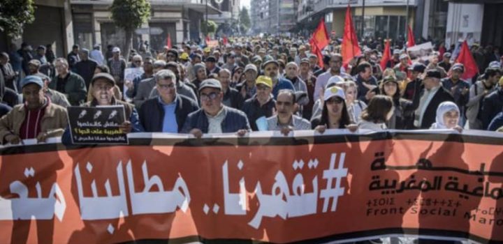 maroc manifestations dans plusieurs villes contre la vie chere