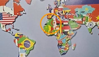 polemique une carte du monde sans le maroc a montpellier photo